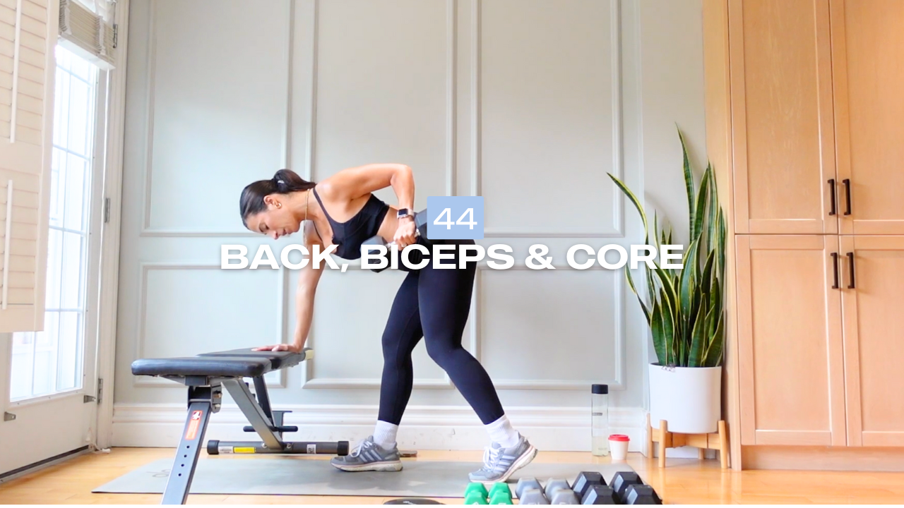 * NEW * 45 Mins Back, Biceps & Core