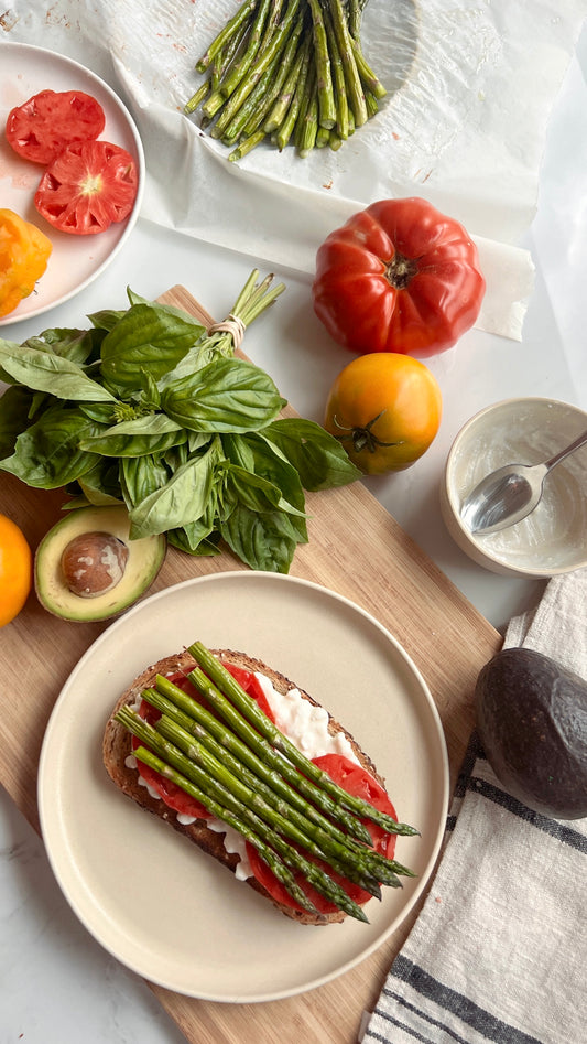 Tomato & Asparagus Toast