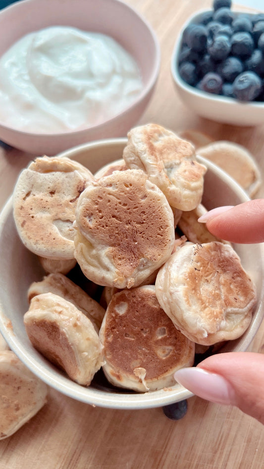 Banana Protein Pancake Bites