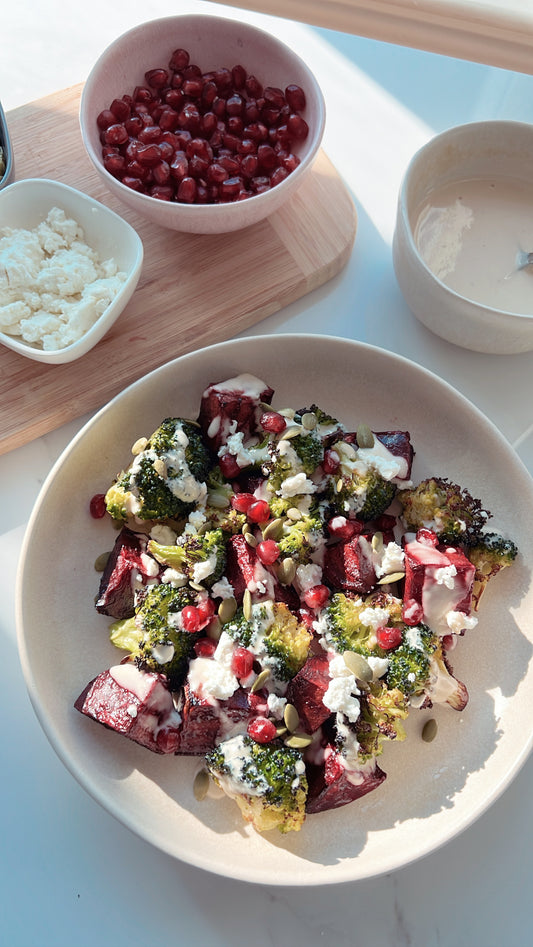 Oven-Roasted Beets & Broccoli