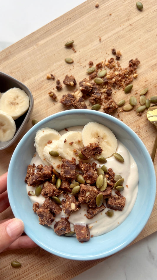 Protein Packed Banana Cottage Cheese Breakfast Bowl